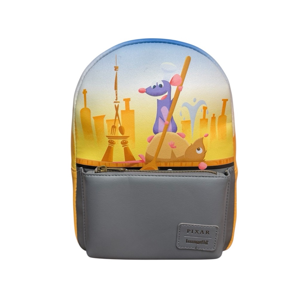Loungefly Disney Pixar Ratatouille Backpack with Yellow and Gray NWT